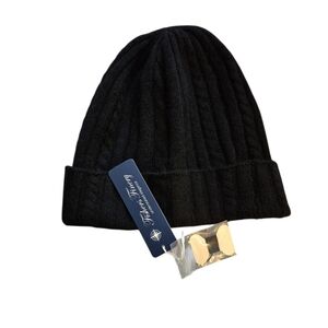 Fishers Finery Women's  Cashmere Cable Knit Hat Super Soft Cuffed